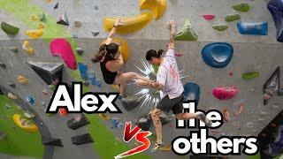 Alex takes on other pro climbers in a high Stakes competition!