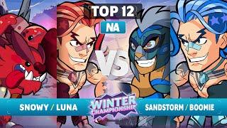 Snowy & luna vs. Sandstorm & Boomie - Top 12  - NA - Brawlhalla Winter Championship 2023