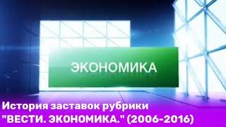 история заставок рубрики "ВЕСТИ. ЭКОНОМИКА." (2006-2016)