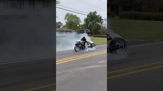 Stretched Hayabusa Does HUGE Burnout! #streetbike #hayabusa #stretchedbike