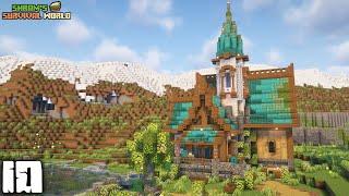 I Built a Medieval Fantasy Library in my Forever World! | Shram's Survival World #10