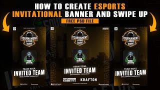 How To Create Esports Tournament Invitational Poster and Swipe UP - Frivestudios