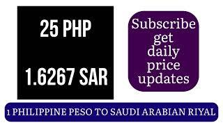 Peso to Saudi Riyal Riyal to Peso - Peso 21 October 2024