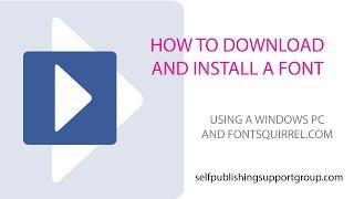 How to Download and Install a Font from Font Squirrel Windows PC