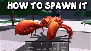 HOW TO SPAWN THE CRAB BOSS IN PRIVATE SERVERS IN THE STRONGEST BATTLEGROUNDS + ALL ATTACKS SHOWCASE