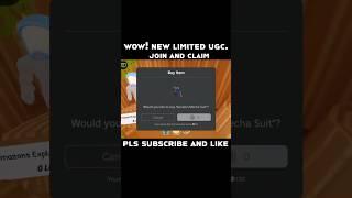 New! Limited ugc join and claim fast! #roblox #freeugc #freecatalog #0robuxoutfitideas