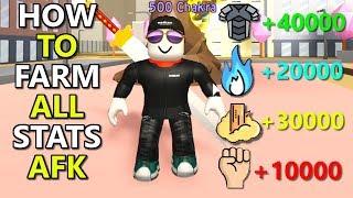 How to Farm Stats AFK Anime Fighting Simulator Roblox Level up Fast Quick and Easy!