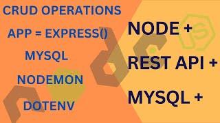 How to create Rest Api's (  CRUD ) in Node with Mysql Backend