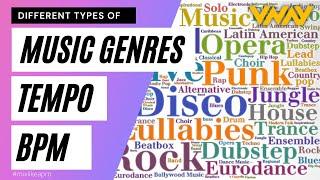 Different types of Music Genre and their Typical Tempo BPM