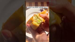 MAKE THIS AT YOUR NEXT SNACK TIME AND YOU WON’T REGRET IT!  #springroll #jalapenopoppers #cheese