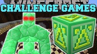 Minecraft: GIANT EMERALD GOLEM CHALLENGE GAMES - Lucky Block Mod - Modded Mini-Game