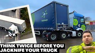 Think Twice Before You Jackknife Your HGV Truck - Here's Why! - Trucking UK