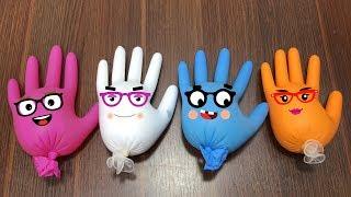 Making Slime With Funny Gloves Cute Doodles | Satisfying Slime Videos