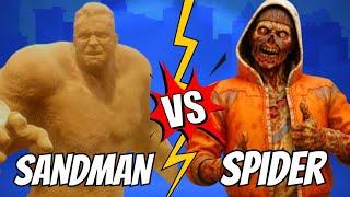 sandman vs red spider-man big fight