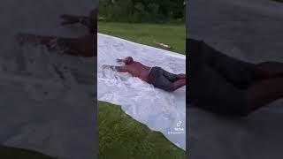 Hennyslide this how we slip and slide it! #dopedad #slipnslide #fun #share