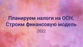 Планируем налоги для ЮЛ на общем режиме: НДС, налог на прибыль,налоги с зп. Строим финансовую модель