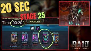 20 Secs Stage 25 Shogun's Grove | No P2W Champ | You Can Do It Too | RAID SHADOW LEGENDS