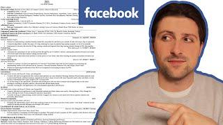 The Resume To Get an Interview at Facebook | Software Engineering