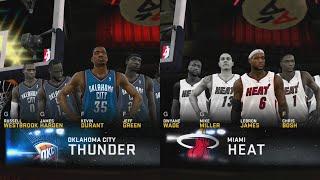 Thunder vs Heat NBA 2K11 gameplay