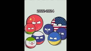 Team Russian  vs Team Ukraine  (Then vs Now) #russia #ukraine #flag #countryballs #subscribe