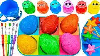 Satisfying Video DIY How To Make Rainbow Crunchy Sprunki Fruit Slime Candy Cutting ASMR