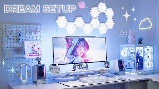 Gaming Desk Setup  My First Gaming PC, Accessories Unboxing, Aesthetic Stationery Organization