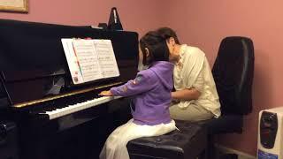 Piano lesson in progress. Working on musical image