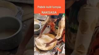 The special skill of making giant spring roll skin
