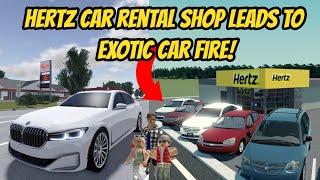 Greenville, Wisc Roblox l Realistic Hertz Car Rental Business - *CAR FIRE* Voice Roleplay