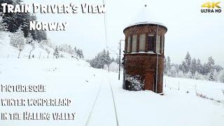 TRAIN DRIVER'S VIEW: Winter wonderland in the Halling Valley