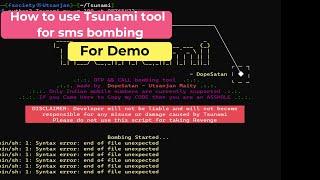 How to do sms bombing using kali linux.