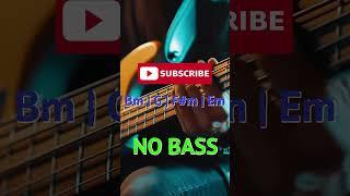Bass Practice Backing Track (No Bass) | B Minor | Bm G F#m Em | 88 bpm #bass #bassbackingtrack
