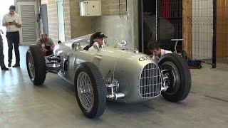 Auto Union Grand Prix racing car Type C, 1936 V16 Start up and Revs