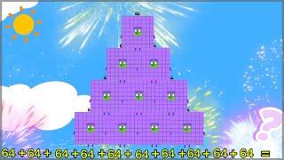 ADD NUMBERBLOCKS TEN SAME SQUARE NUMBERS | REPEATED ADDITION | LEARN TO COUNT | hello George