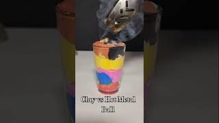 Hot Metal Ball vs Clay  Something awesome in it #ScienceExperiment #HotMetal #ClayChallenge