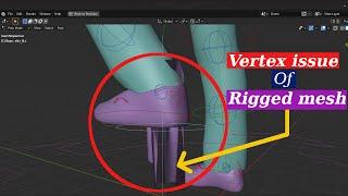 Blender 2.91 - solving vertex issue of rigged mesh  Tutorial