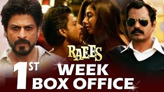 Shahrukh's RAEES - 1st WEEK DAY-WISE COLLECTION - BOX OFFICE