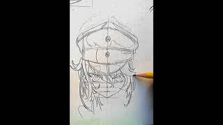 how to draw Tanya van degurechaff from saga of Tanya the Evil ( youjo senki ) step by step