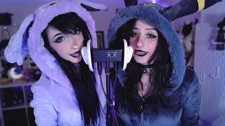 ASMR  twin ear kisses and mouth sounds  Espeon & Umbreon cosplay w/ ​⁠​⁠@myrteya