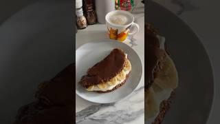 Шоколадный овсяноблин с бананом на завтрак️ #shorts #завтрак#breakfast #овсяноблин#идеидлязавтрака