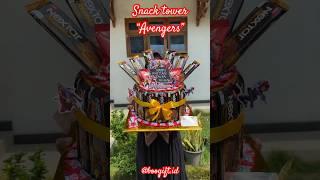 SNACK TOWER “AVENGERS” #snacktower #snackcake #snacktoweravengers #boogift