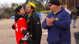 Trolling Michigan Fans Gets Physical!