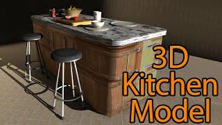 Kitchen Model Scene in Maya and Fallout 4/Black Ops 3 Mod Tools