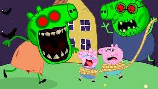 Zombie Apocalypse, Giant Zombie coming!!! Run quickly Peppa ?? | Peppa Pig Funny Animation