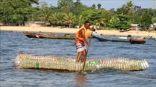 Tranformation of plastic bottles into ECOBOAT