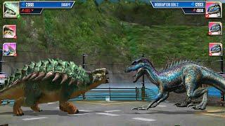 NEW BUMPY DINOSAUR VS INDORAPTOR GEN 2 - BATTLE | JURASSIC WORLD THE GAME