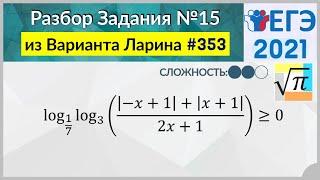 Разбор Задачи №15 из Варианта Ларина №353 (РЕШУЕГЭ 562695)