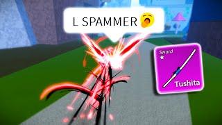 BULLYING Players with OP Tushita Combos... | Blox Fruits