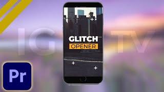 Vertical Glitch Opener  Adobe Premiere Pro Template