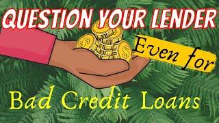 Bad Credit Loans Guaranteed Approval Lenders Scrutiny